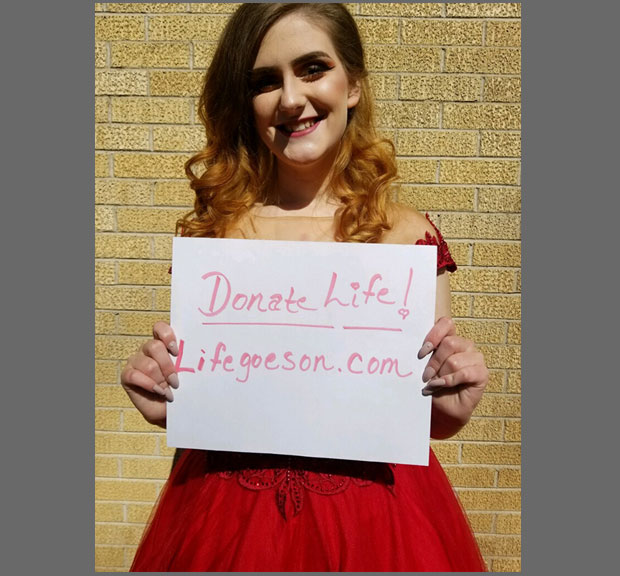 Hannah Bean, a 17 year-old Decatur heart recipient.