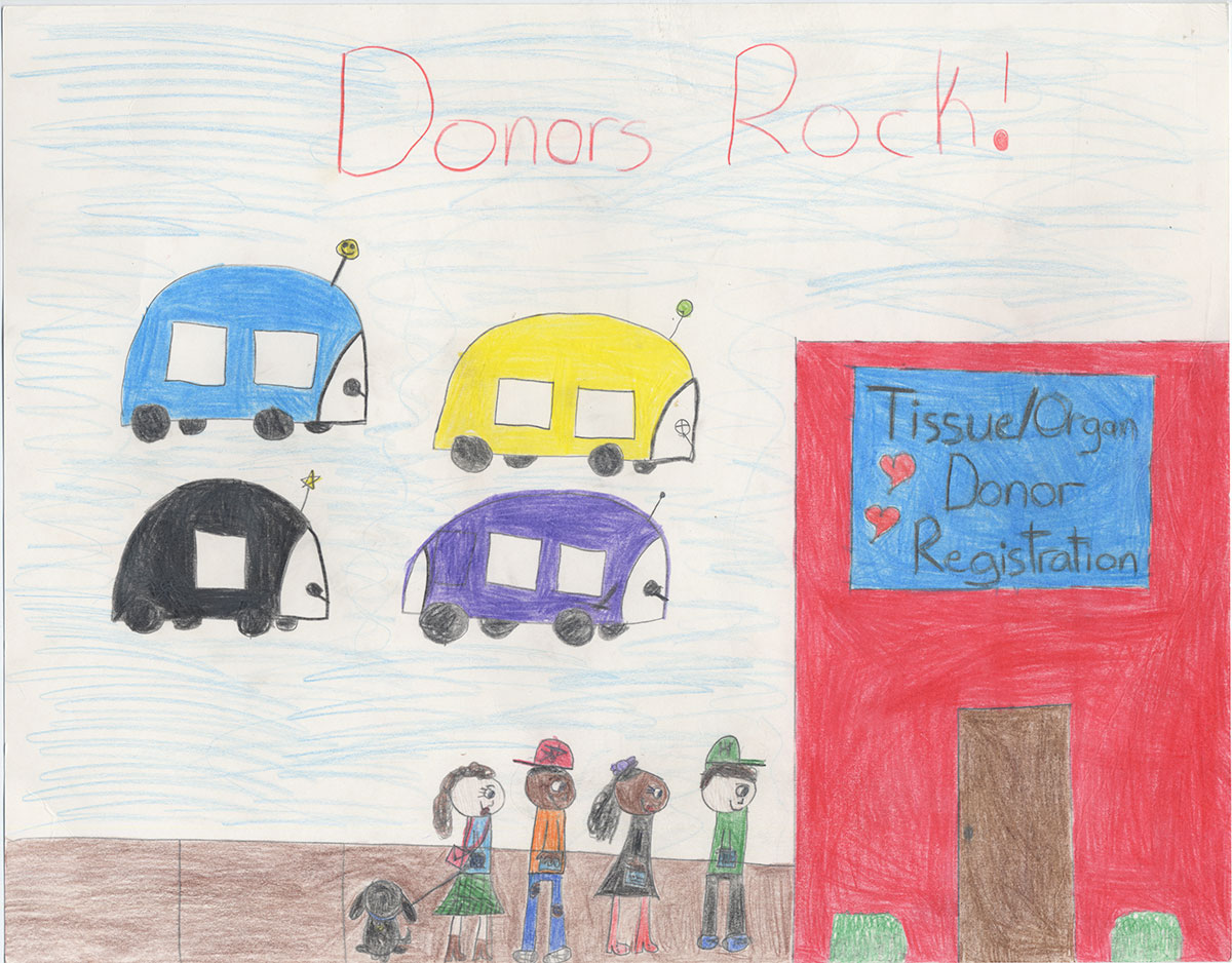 2020 Organ/Tissue Donor K-2nd Grade Winner